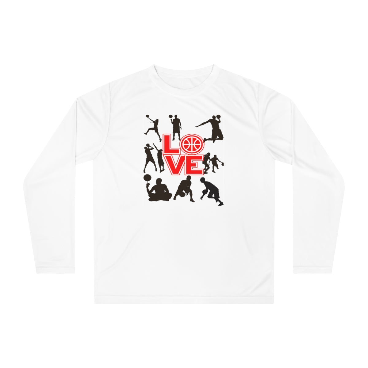 Unisex Performance Long Sleeve Shirt Love Basketball