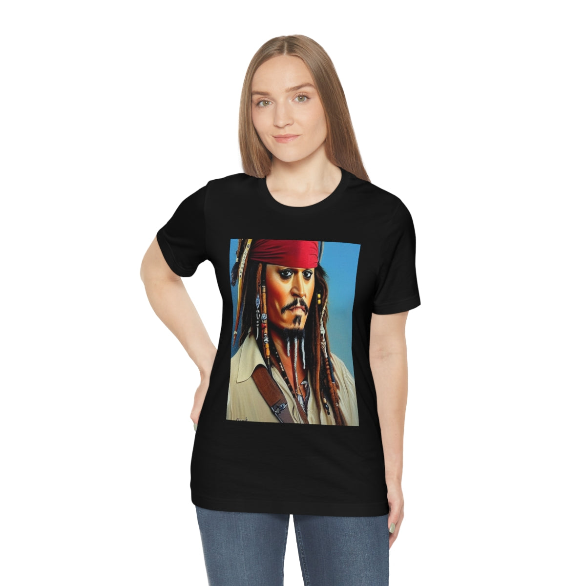 Unisex Jersey Short Sleeve Tee Cap Jack AI Art