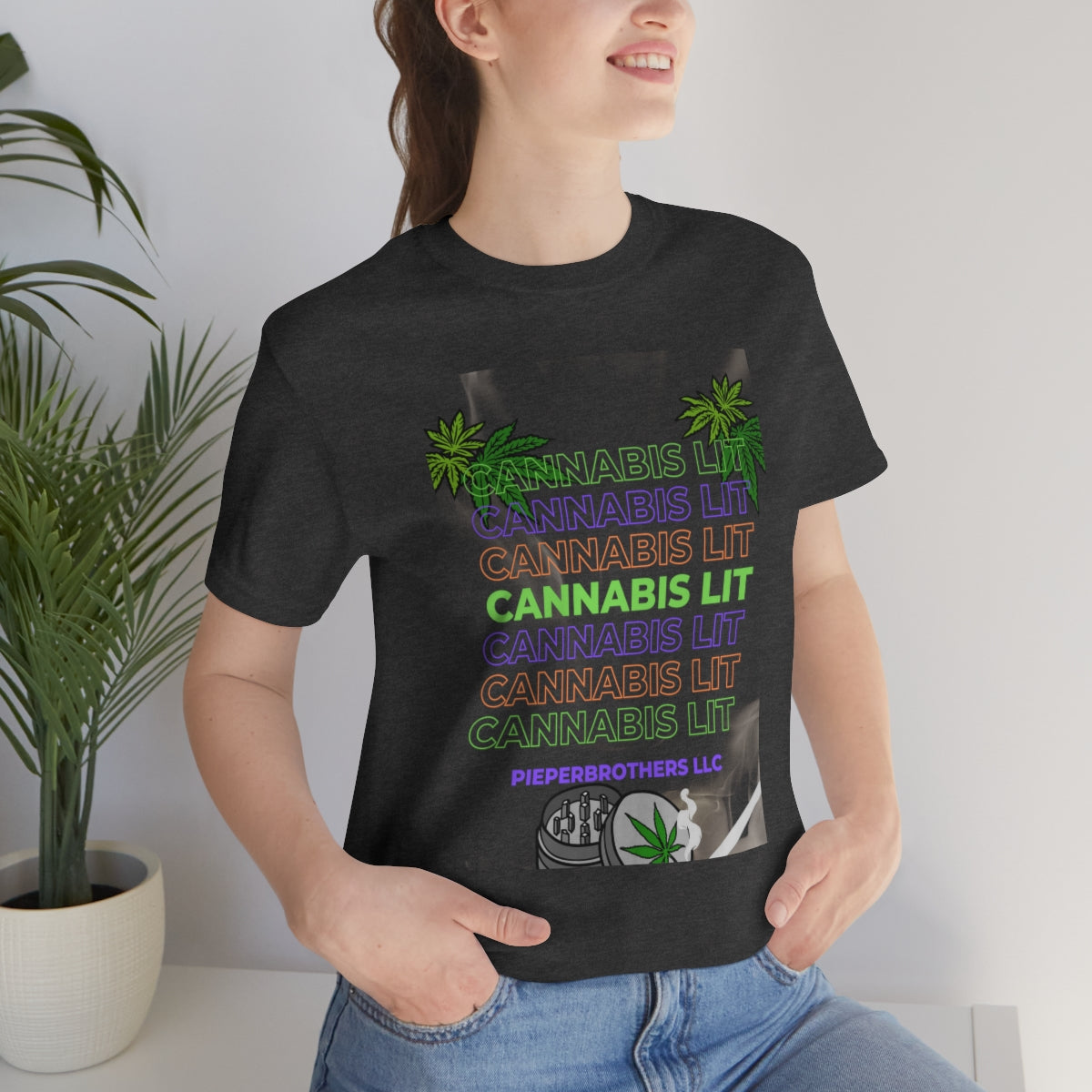 Unisex Jersey Short Sleeve Tee Cannabis Lit