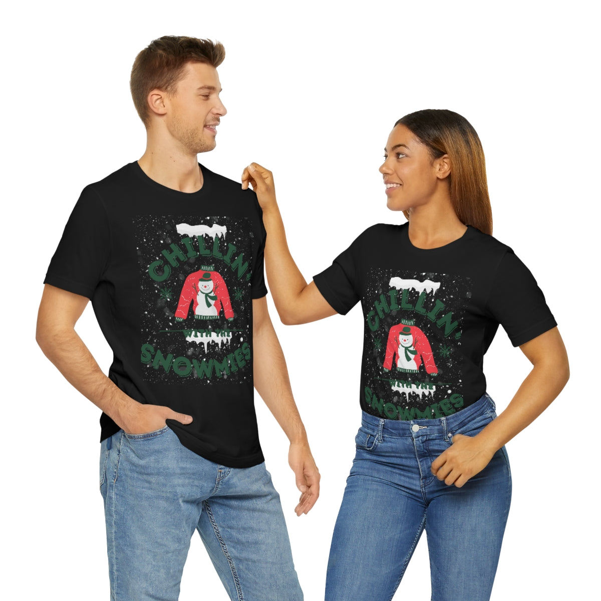 Unisex Jersey Short Sleeve Tee Chillin with the Hommies Xmas shirt