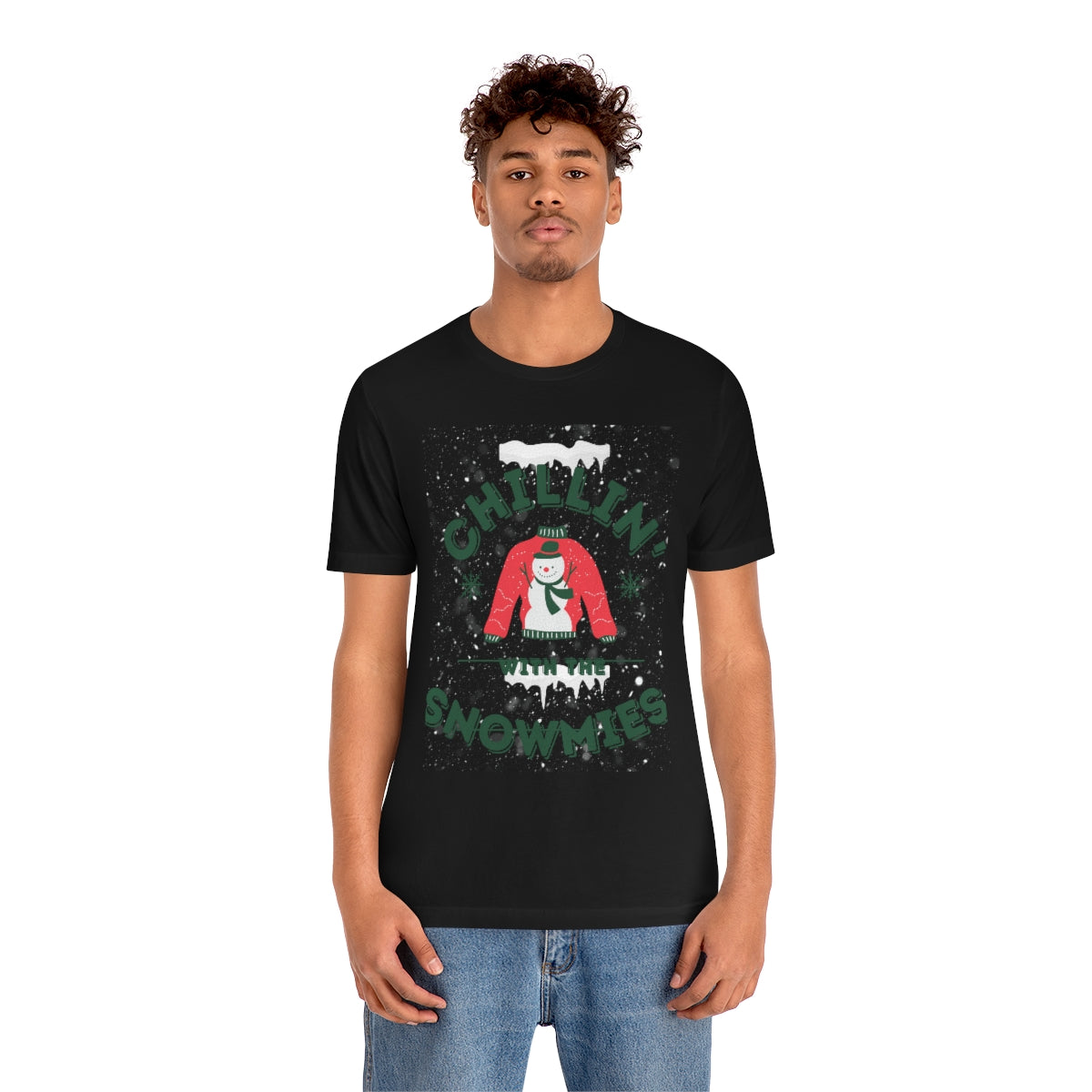 Unisex Jersey Short Sleeve Tee Chillin with the Hommies Xmas shirt