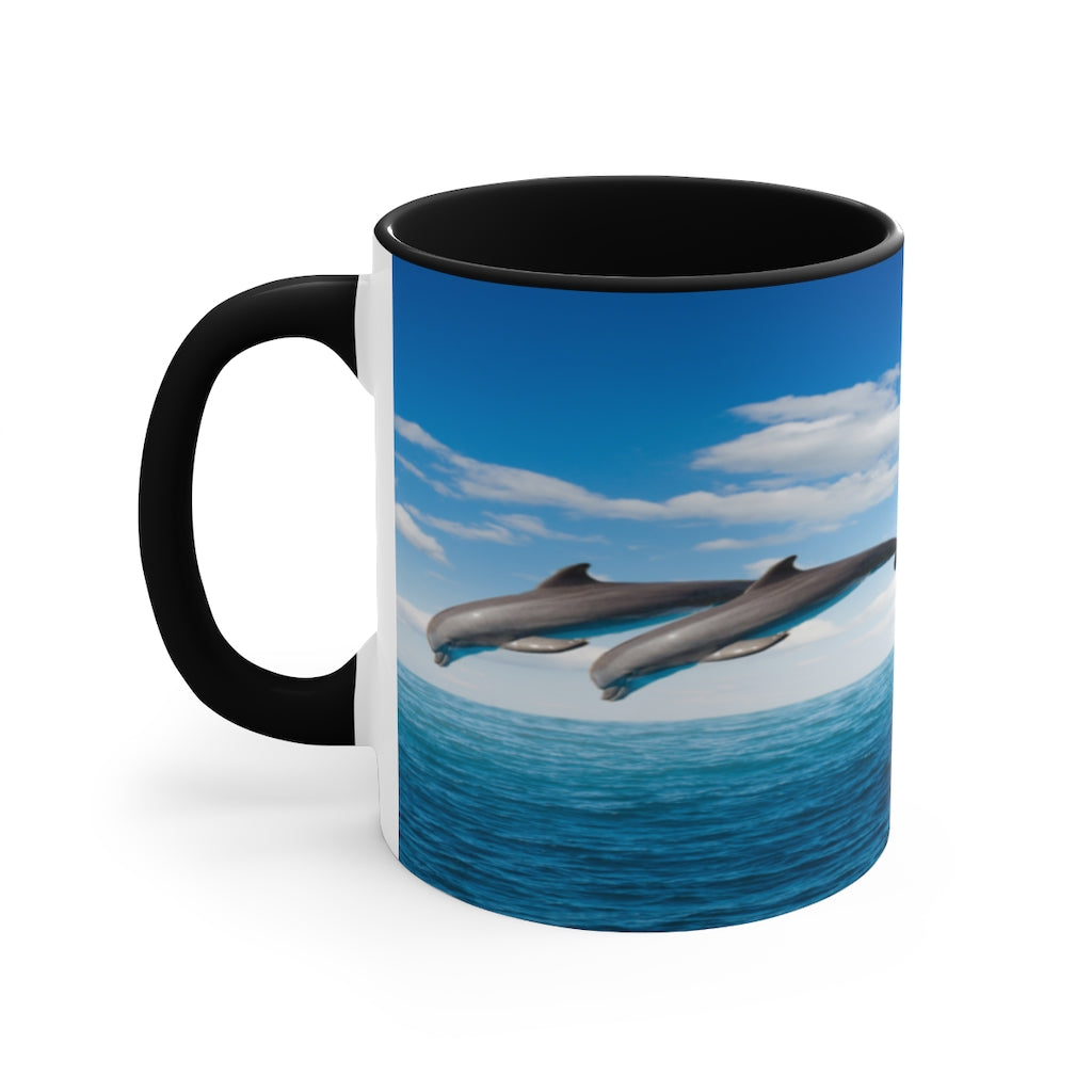 Colorful Accent Mugs, 11oz dolphin mug