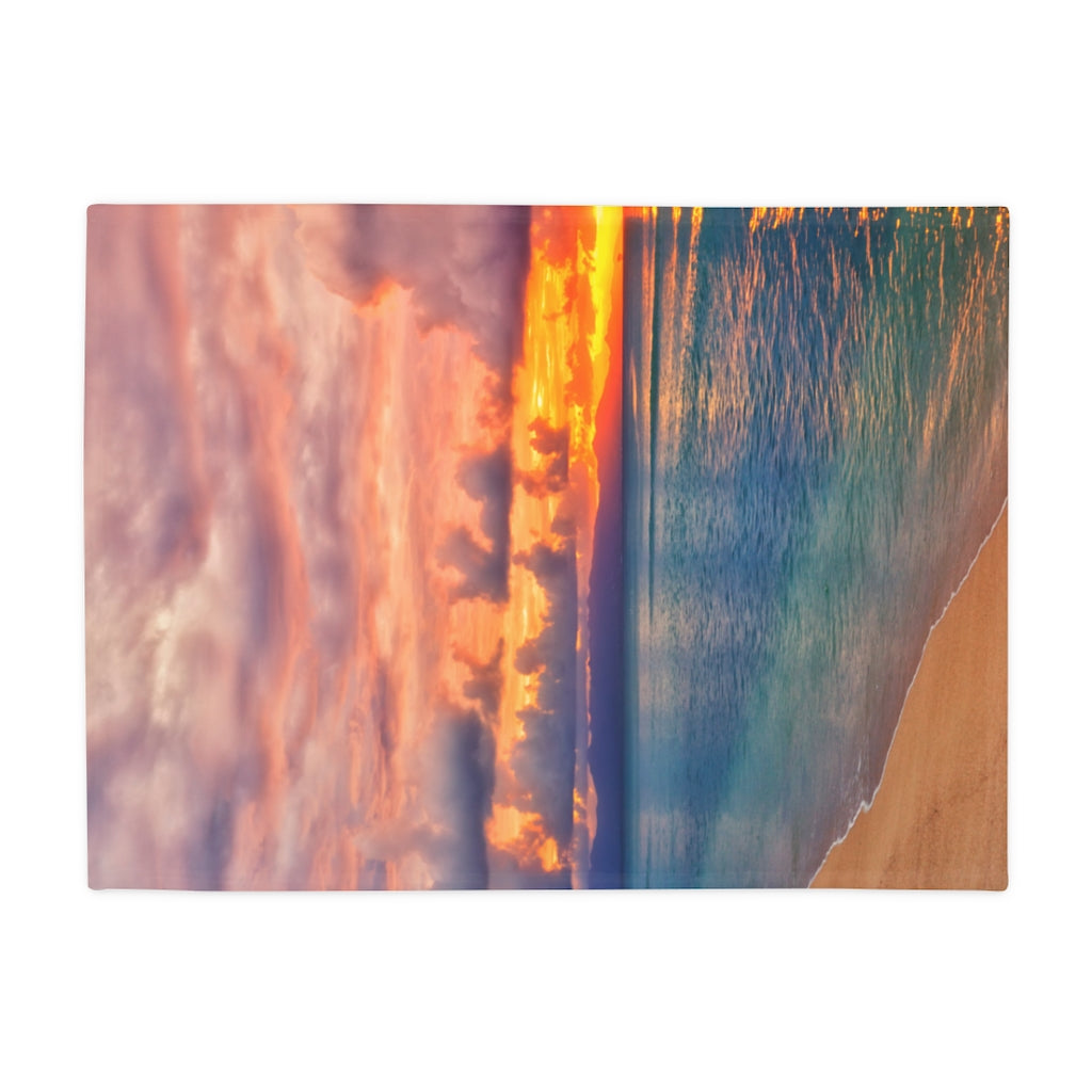 Plush Fleece  Beach Sun Set Blanket