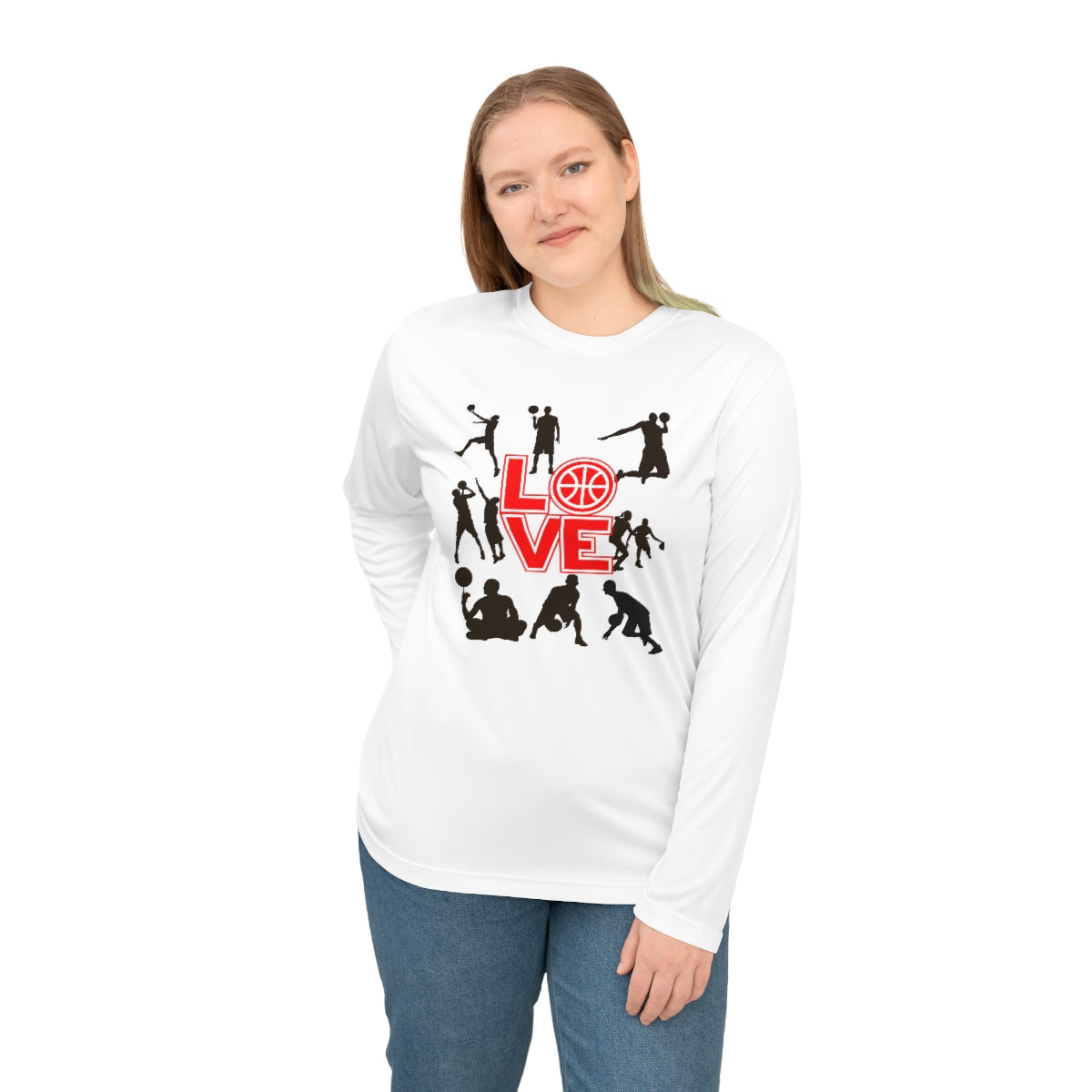 Unisex Performance Long Sleeve Shirt Love Basketball