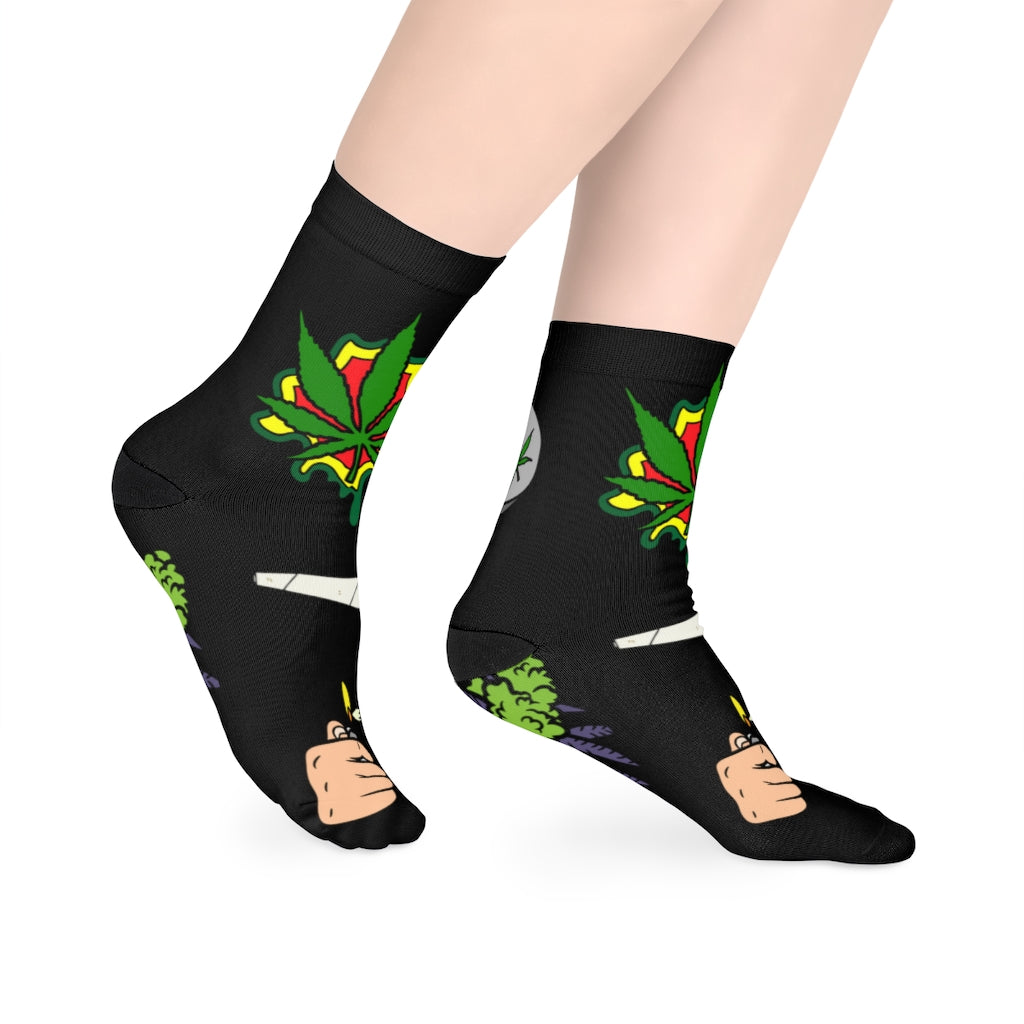 Copy of Unisex Socks Weed socks green time (black color socks)