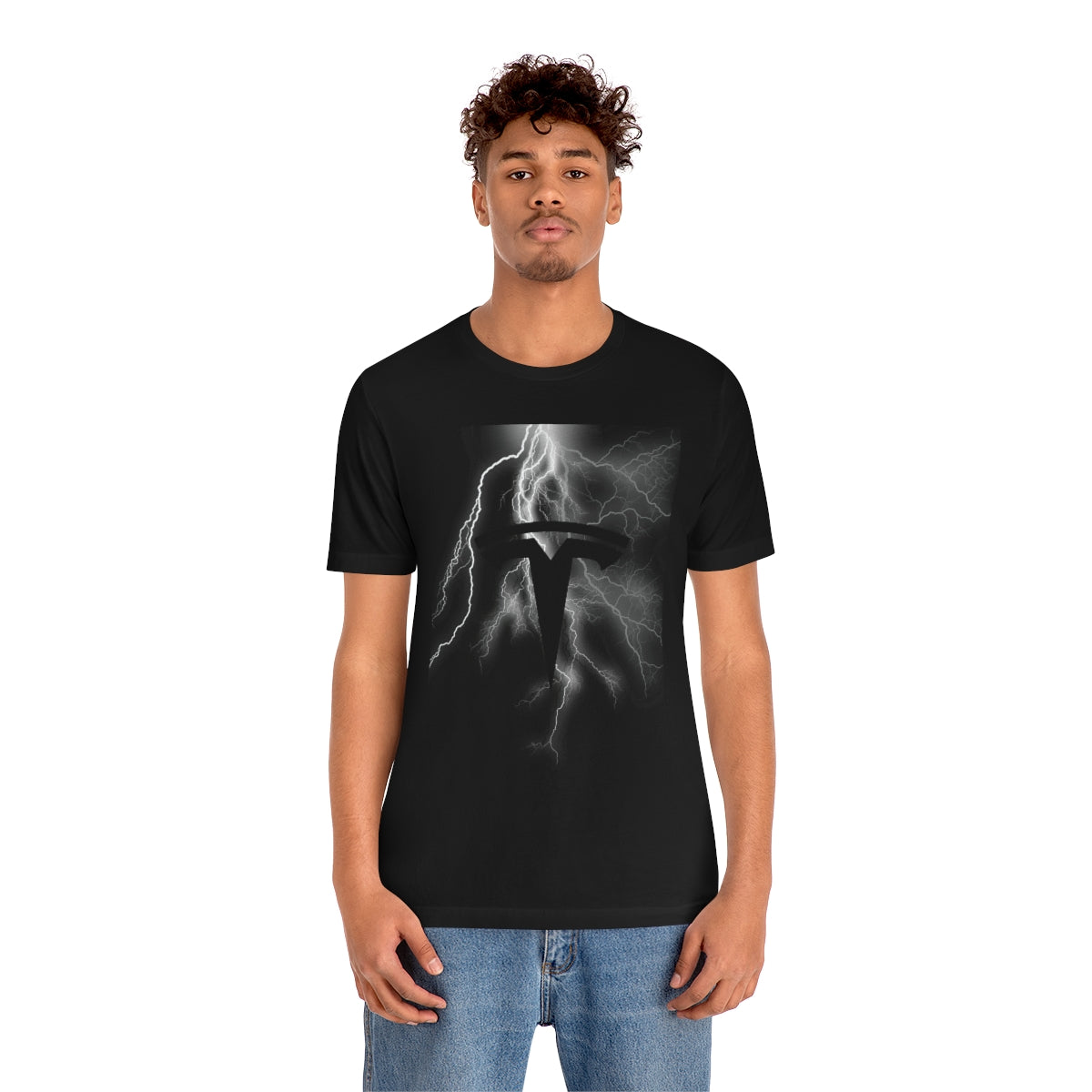 Unisex Jersey Short Sleeve Tee Tesla Lightning