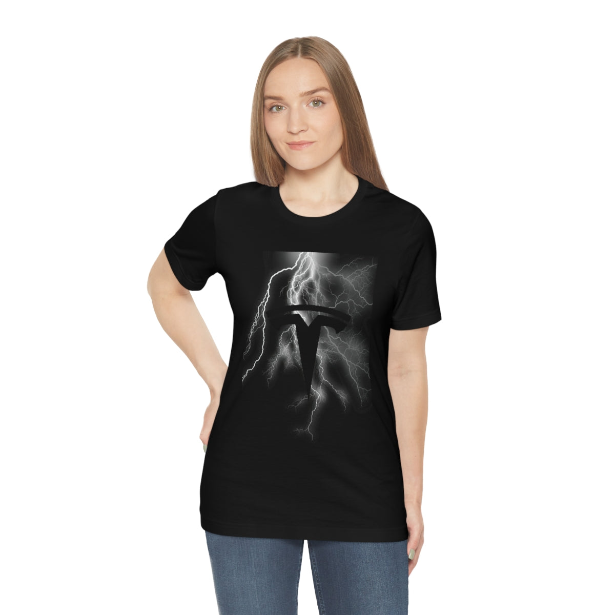 Unisex Jersey Short Sleeve Tee Tesla Lightning