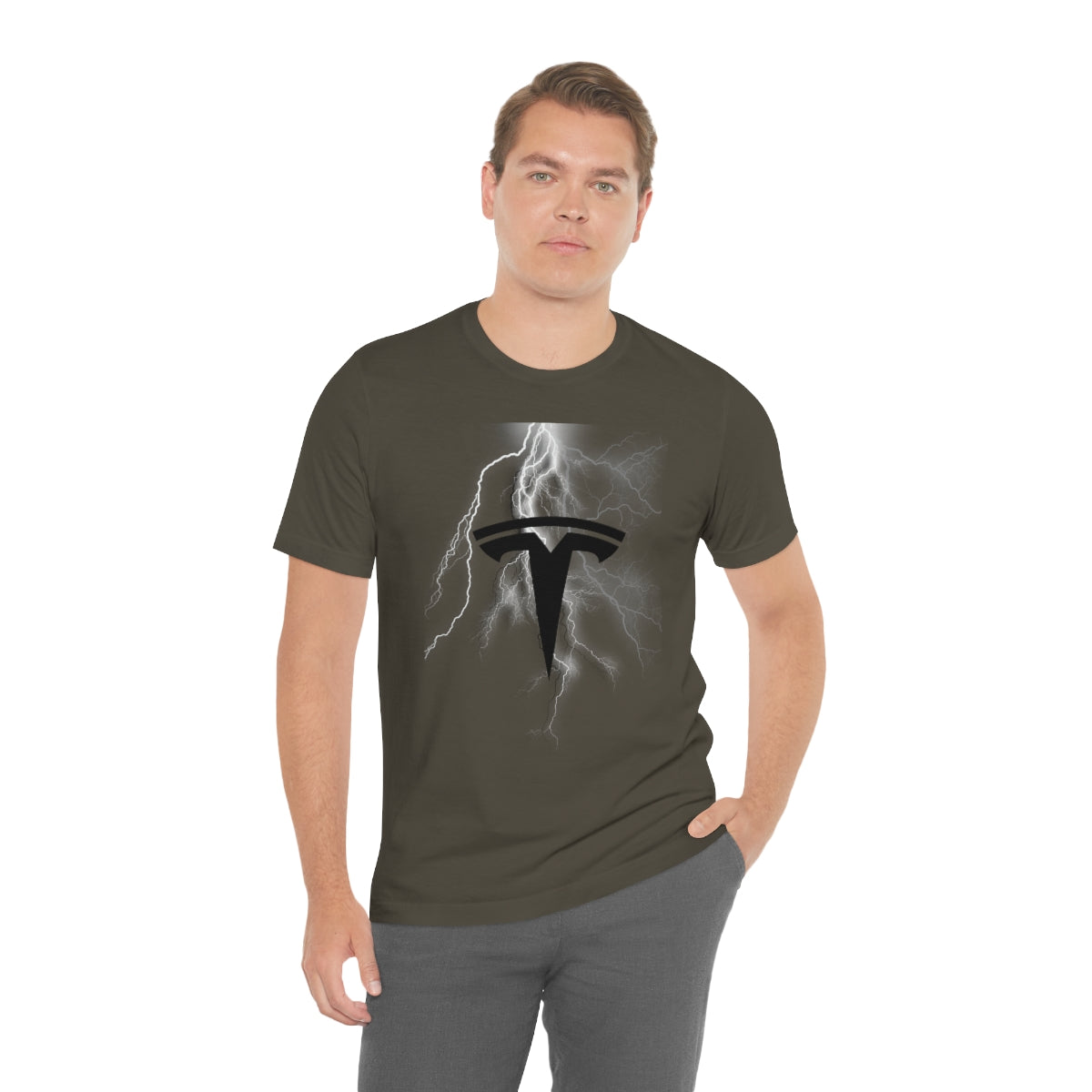 Unisex Jersey Short Sleeve Tee Tesla Lightning